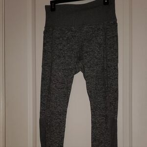 Athleta Exhale Heel Tight Heather Gray Full Length Leggings, M